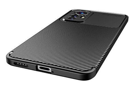 Xiaomi Xiaomi 12 Lite Kılıf Zore Negro Silikon Kapak-Siyah