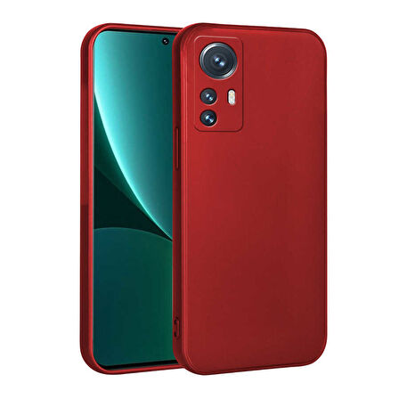 Xiaomi Xiaomi 12 Lite Kılıf Zore Premier Silikon Kapak-Kırmızı