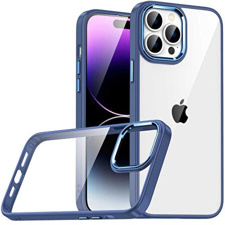 iPhone 14 Pro Uyumlu Zore Flora Kılıf-Sierra Mavi