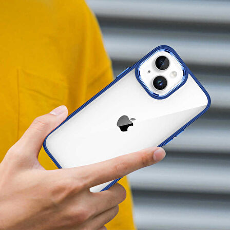 iPhone 14 Plus Uyumlu Zore Flora Kapak-Lacivert