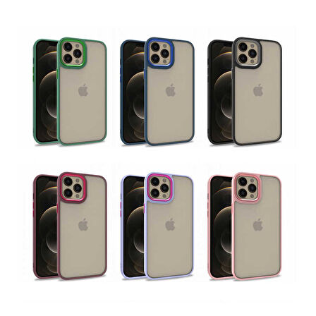iPhone 12 Pro Max Uyumlu Zore Flora Kılıf-Sierra Mavi