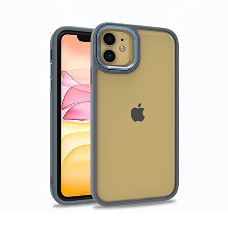 iPhone 11 Uyumlu Zore Flora Kılıf-Sierra Mavi