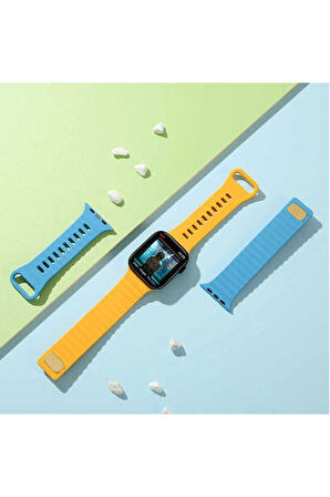 Apple Watch 7 41mm Uyumlu Krd-73 Uyumlu Kordon-sarı