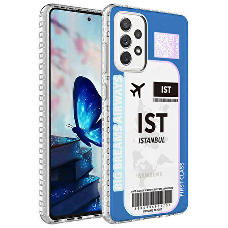 Galaxy A32 4G Uyumlu Airbag Kenarlı Renkli Desenli Silikon Zore Elegans Kapak-NO4