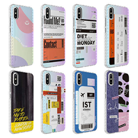 Xiaomi Redmi 9A Kılıf Airbag Kenarlı Renkli Desenli Silikon Zore Elegans Kapak-NO8