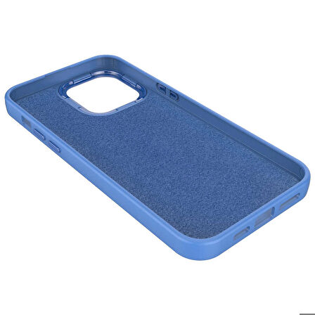 iPhone 13 Pro Max Uyumlu Metal Çerçeve ve Buton Tasarımlı Silikon Zore Luna Kapak-Pembe
