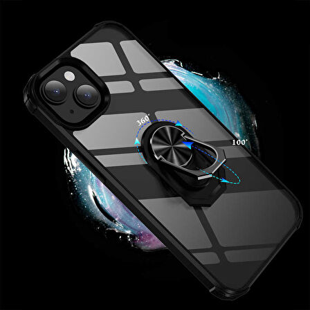 Apple iPhone 14 Kılıf Zore Mola Kapak-Siyah