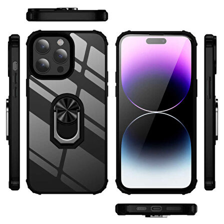 Apple iPhone 14 Pro Kılıf Zore Mola Kapak-Siyah