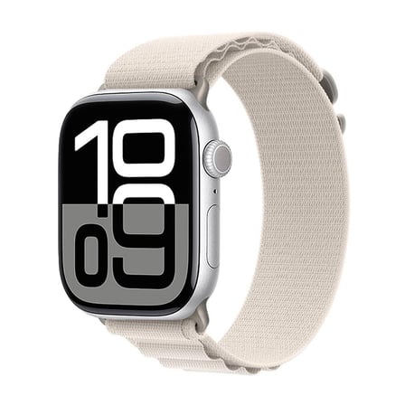 Watch 10 46mm Uyumlu NRTK KRD-74 Hasır Kordon-Beyaz