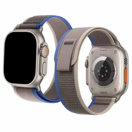 Watch Ultra 49mm Uyumlu KRD-77 Hasır Zore Kordon-Siyah