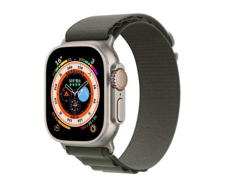 Watch Ultra 49mm Uyumlu KRD-74 Hasır Zore Kordon-Yeşil