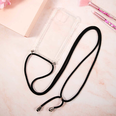 iPhone 14 Uyumlu Zore X-Rop Kılıf-Renksiz