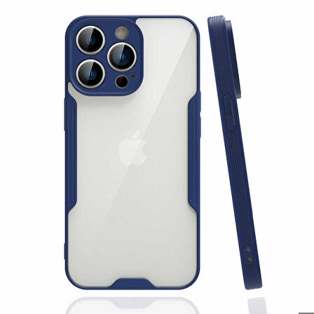 iPhone 14 Pro Uyumlu Zore Parfe Kapak-Lacivert