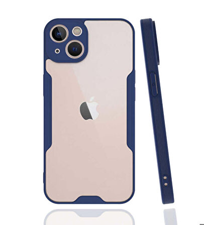 iPhone 14 Plus Uyumlu Zore Parfe Kapak-Lacivert