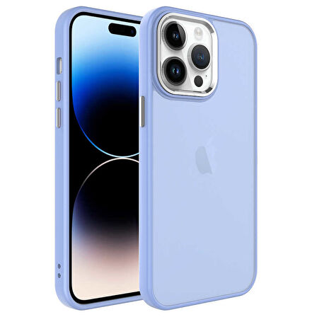 Apple iPhone 14 Pro Kılıf Buzlu Sert PC Zore May Kapak-Lila