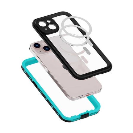 iPhone 14 Plus Uyumlu 1-1 Su Geçirmez Kılıf-Siyah
