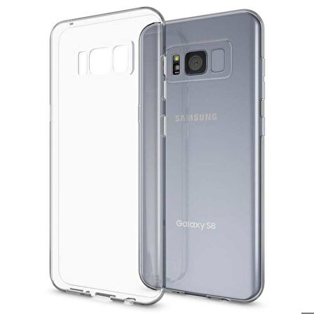 Galaxy S8 Uyumlu Zore Kamera Korumalı Süper Silikon Kapak-Renksiz