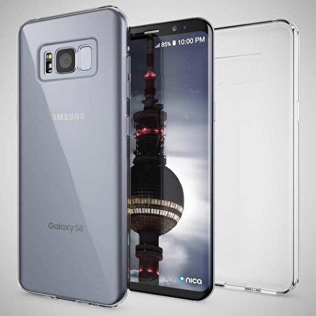 Galaxy S8 Uyumlu Zore Kamera Korumalı Süper Silikon Kapak-Renksiz