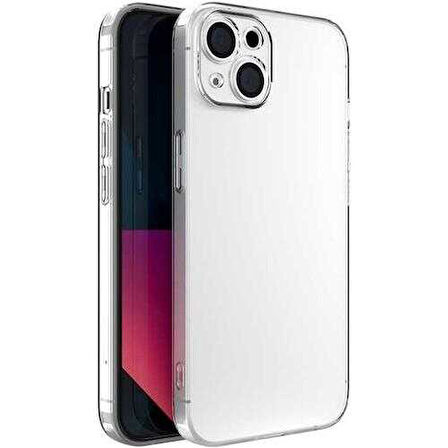 iPhone 14 Uyumlu Şeffaf Sert PC Zore Vayt Kılıf-Renksiz
