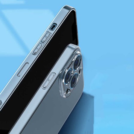 iPhone 13 Pro Uyumlu Şeffaf Sert PC Zore Vayt Kılıf-Renksiz