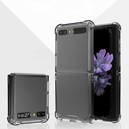 Galaxy Z Flip 3 Uyumlu Zore Nitro Anti Shock Silikon-Renksiz