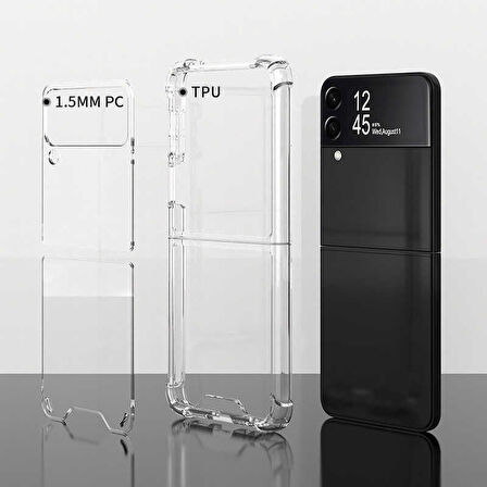 Galaxy Z Flip 3 Uyumlu Zore Nitro Anti Shock Silikon-Renksiz