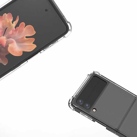 Galaxy Z Flip 4 Kılıf Darbe Önleyici Anti Shock Özellikli Kamera Korumalı Silikon Novatech