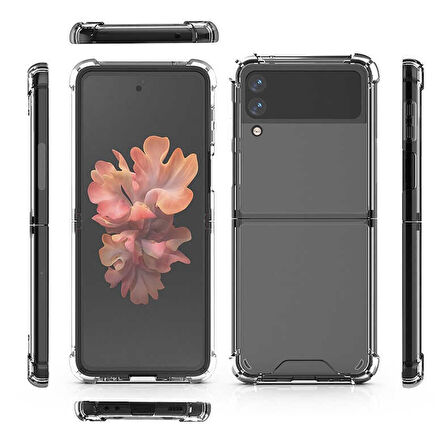 Galaxy Z Flip 4 Kılıf Zore Nitro Anti Shock Silikon-Renksiz