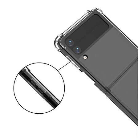 Galaxy Z Flip 4 Kılıf Zore Nitro Anti Shock Silikon-Renksiz