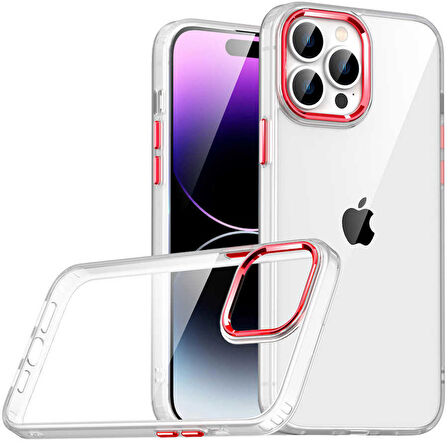 iPhone 14 Pro Uyumlu Zore Flora Kapak-Kırmızı