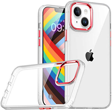iPhone 14 Plus Uyumlu Zore Flora Kapak-Kırmızı
