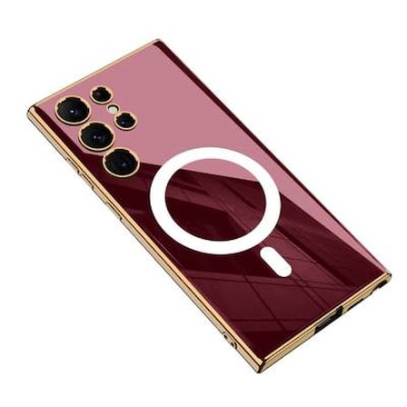 Lexroo Galaxy S23 Ultra Wireless Şarj Özellikli Kenarları Elektroplating Kaplama Aynalı Kent Mag Saf