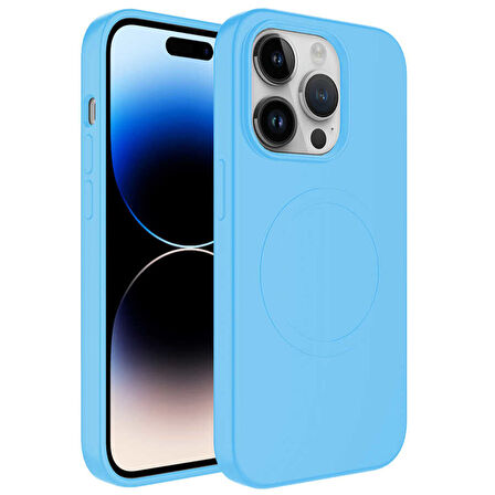 iPhone 11 Pro Max Uyumlu Magsafe Wireless Şarj Özellikli Pastel Renk Silikon Zore Plas Kılıf-M