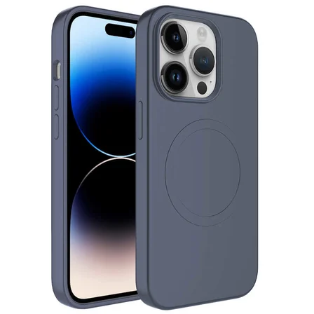 iPhone 13 Pro Max Uyumlu Magsafe Wireless Şarj Özellikli Pastel Renk Silikon Zore Plas Kılıf-L