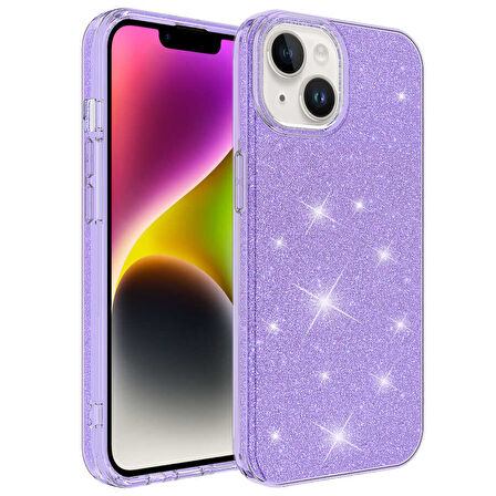 iPhone 14 Uyumlu Zore Shining Silikon-Mor