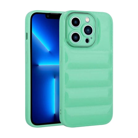 iPhone 13 Pro Max Uyumlu Kamera Korumalı Parlak AirBag'li Zore Galya Kılıf-Su Yeşil