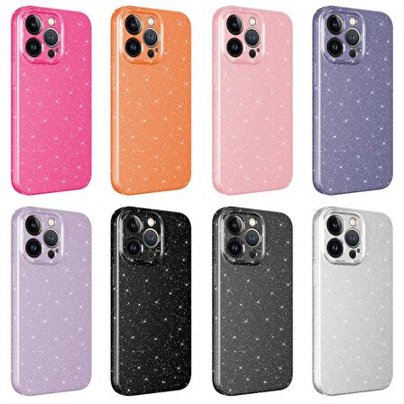 Apple iPhone 12 Pro Max Kılıf Kamera Korumalı Simli Lüks Zore Koton Kapak