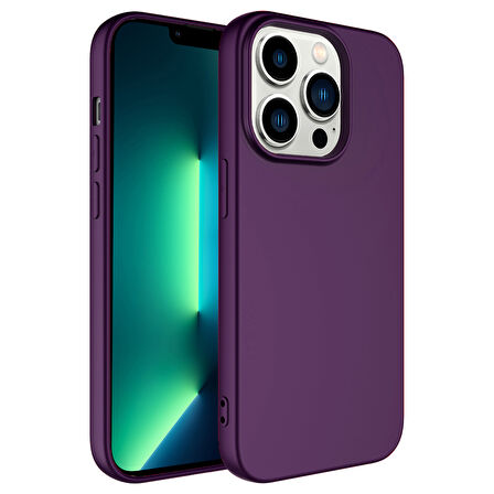 Apple iPhone 14 Pro Kılıf Zore LSR Lansman Kapak-Derin Mor