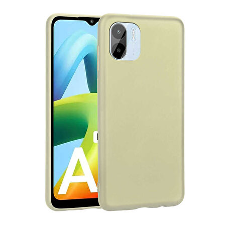 Xiaomi Redmi A1 Kılıf Zore Premier Silikon Kapak-Gold
