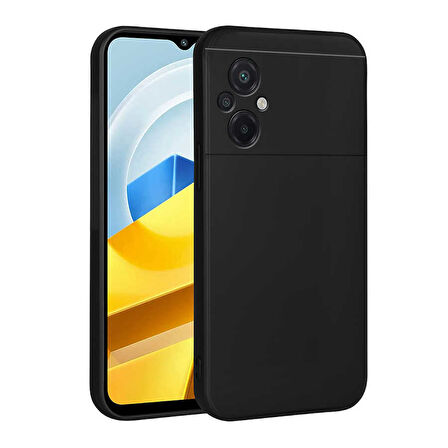 Xiaomi Poco M5 Kılıf Zore Premier Silikon Kapak-Siyah