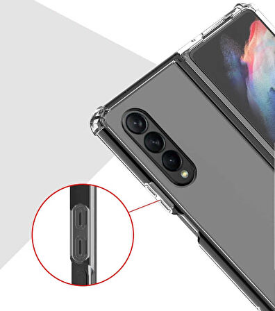 Galaxy Z Fold 3 Uyumlu Zore Nitro Anti Shock Silikon-Renksiz