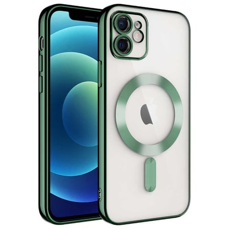 iPhone 12 Kılıf MagSafe Kamera Lens Korumalı Logo Gösteren İnce Hafif Novatech