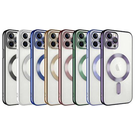 Apple iPhone 12 Pro Max Kılıf Kamera Korumalı Magsafe Wireless Şarj Özellikli Zore Demre Kapak