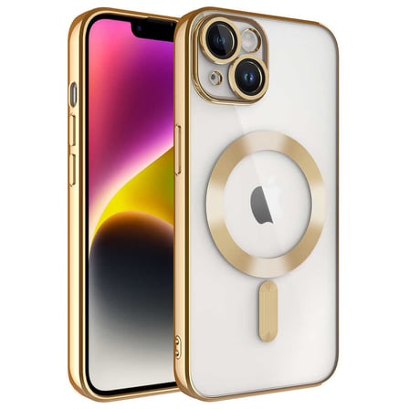 iPhone 14 Plus Kılıf MagSafe Kamera Lens Korumalı Logo Gösteren İnce Hafif SVTEK
