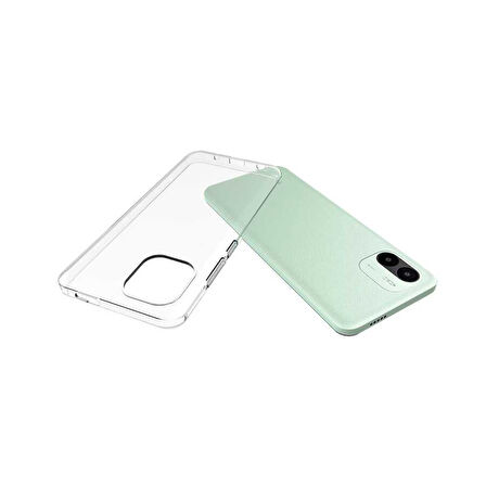 Xiaomi Redmi A1 Kılıf Zore Süper Silikon Kapak-Renksiz