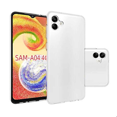 Galaxy A04 Uyumlu Zore Süper Silikon Kapak-Renksiz