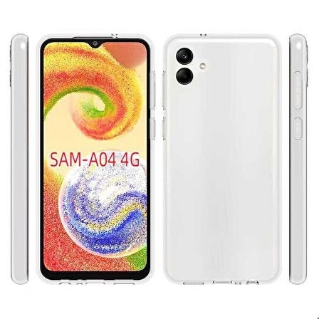 Galaxy A04 Uyumlu Zore Süper Silikon Kapak-Renksiz