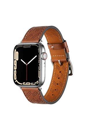 Apple Watch 40mm Uyumlu Krd-76 Pu Deri Kordon Strap Kayış Siyah