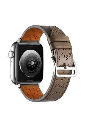 Apple Watch 40mm Uyumlu Krd-76 Pu Deri Kordon Strap Kayış Siyah