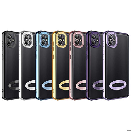 Galaxy A03 Uyumlu Kamera Korumalı Logo Gösteren Zore Omega Kapak-Siyah
